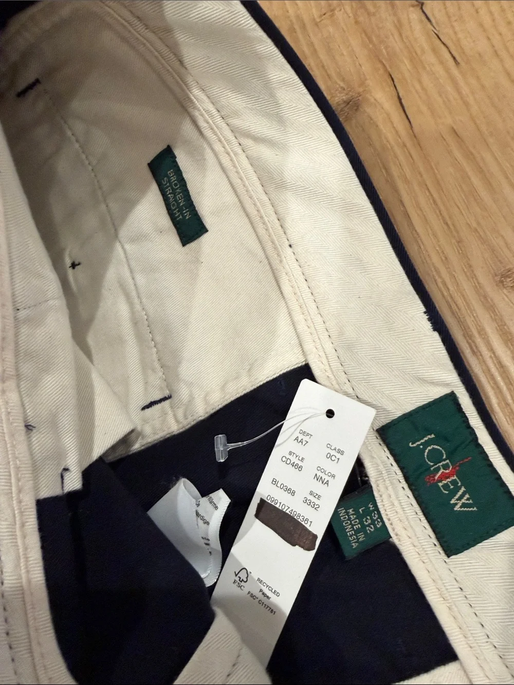 J Crew Broken-in Straight chino pant